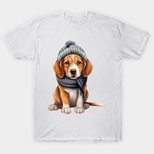 Winter Beagle Dog T-Shirt